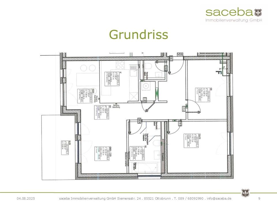 3-Zimmer Wohnung in Waldtrudering zu vermieten - Grundriss