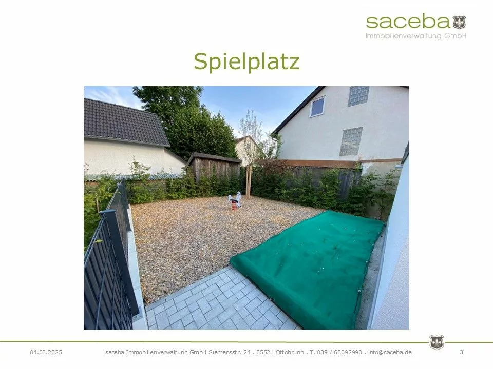3-Zimmer Wohnung in Waldtrudering zu vermieten -Spielplatz